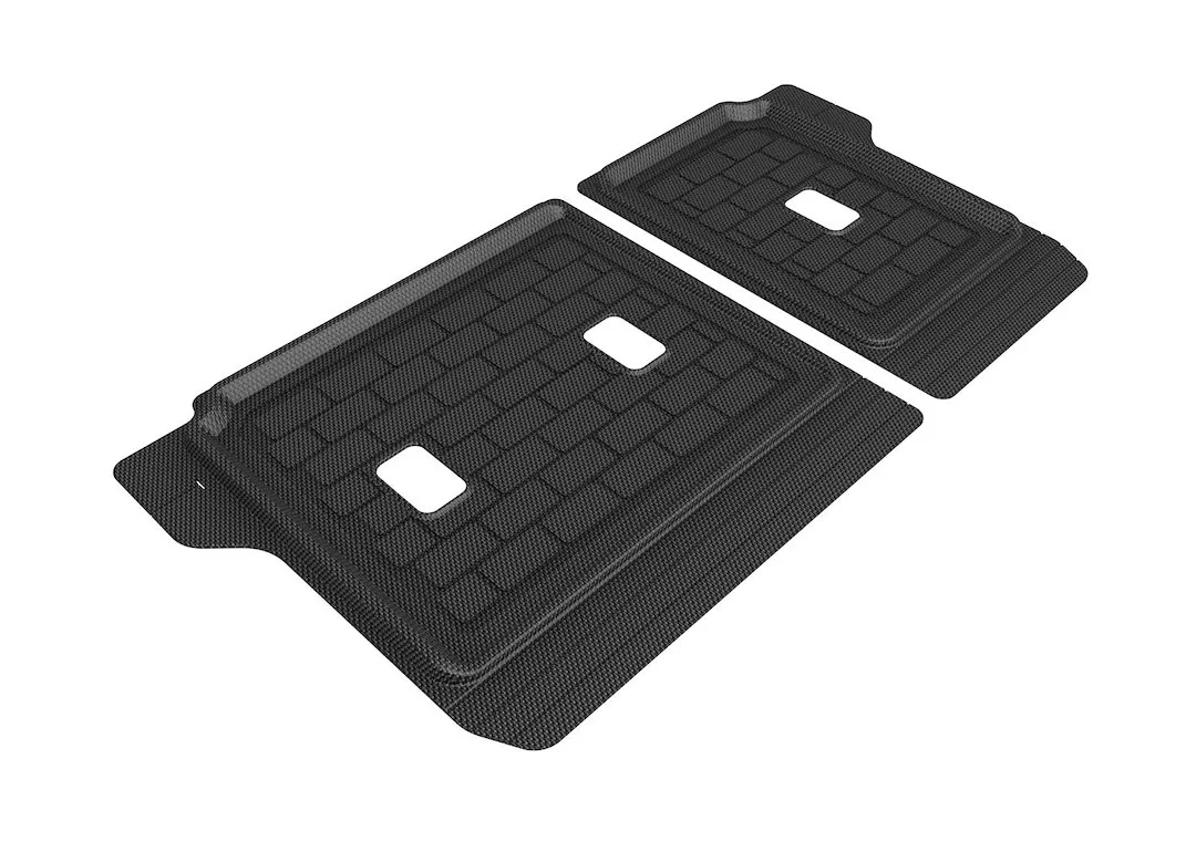 Q1NS1371309 – 3D MATS/U-AC Seat Back Protector, Direct Fit Black Thermoplastic Rubber Of Carbon Fiber Texture 2 Piece